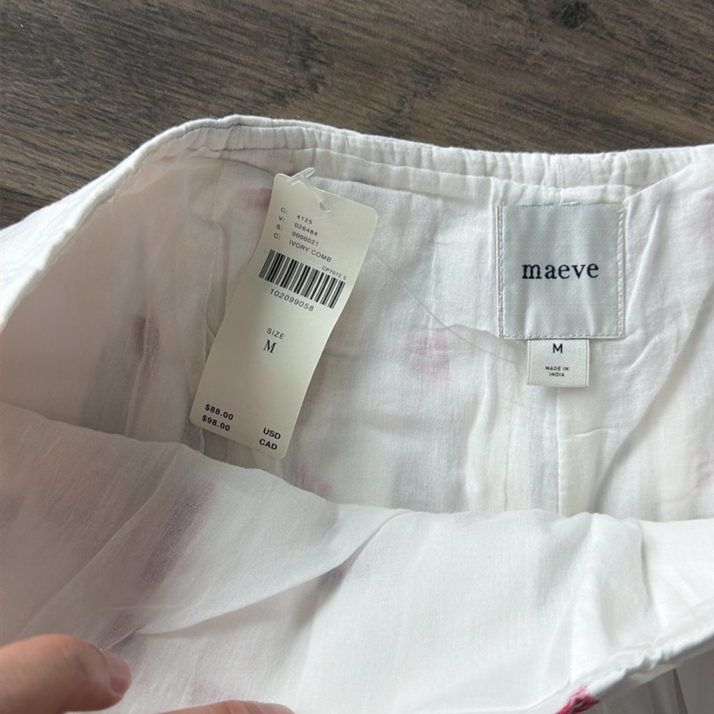 NWT (Anthro) Maeve Printed Bubble Shorts in Sz Medium - Picture 5 of 12